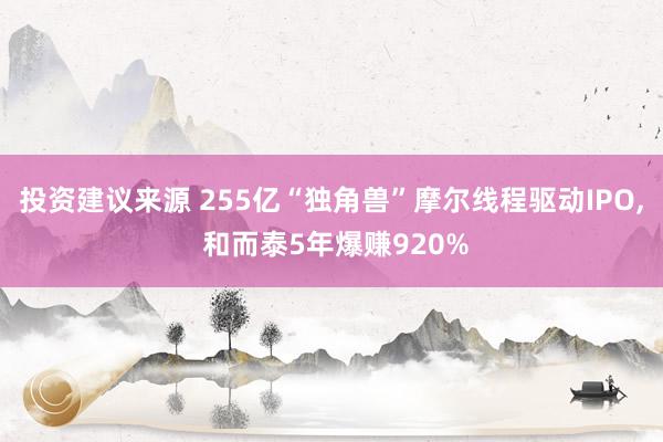 投资建议来源 255亿“独角兽”摩尔线程驱动IPO, 和而泰5年爆赚920%