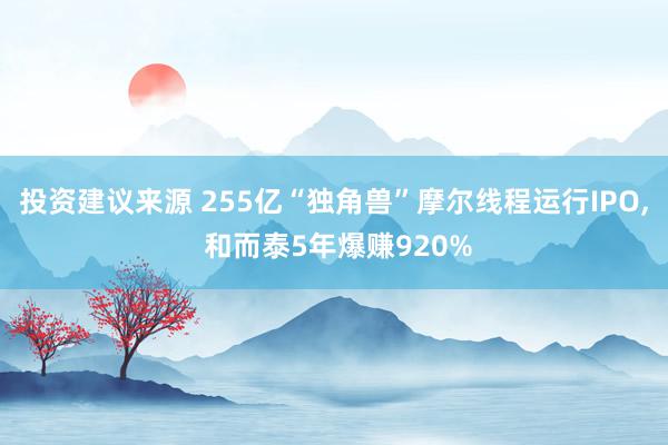 投资建议来源 255亿“独角兽”摩尔线程运行IPO, 和而泰5年爆赚920%