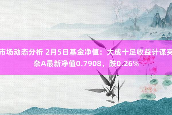 市场动态分析 2月5日基金净值：大成十足收益计谋夹杂A最新净值0.7908，跌0.26%